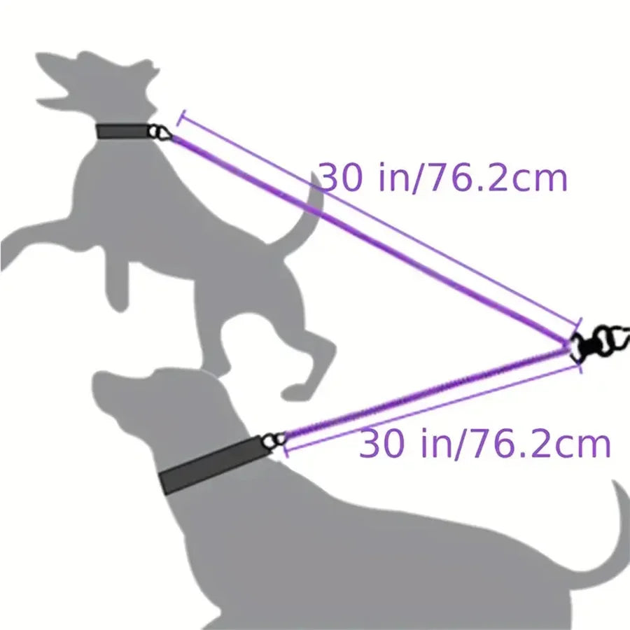Dual Dog Leash - 360 Swivel No Tangle Walking Leash for Small Dogs
