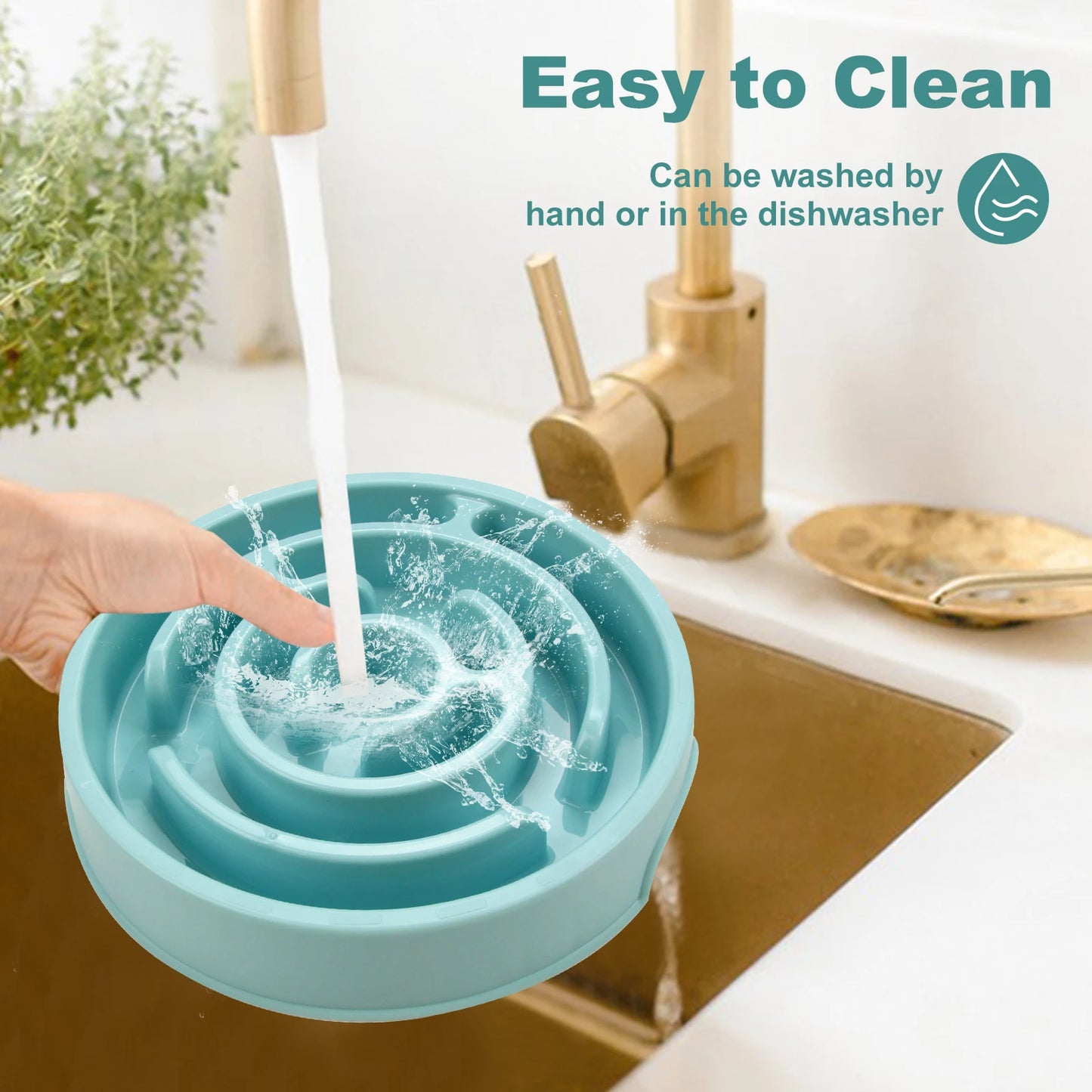 Slow Feeder Non Slip Bowl Anti-Gulping