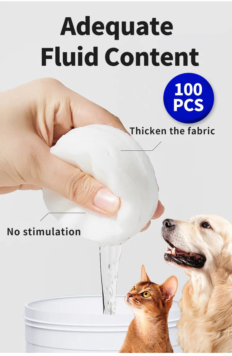 100pcs Pet Eye Wipes