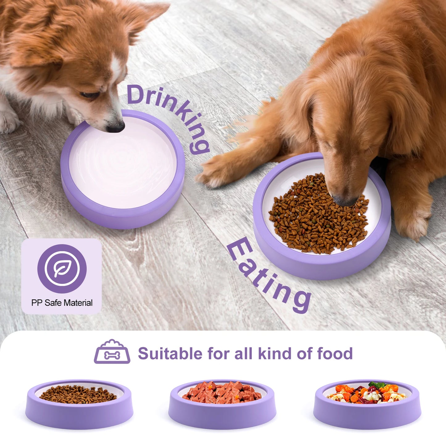 Slow Feeder Non Slip Bowl Anti-Gulping